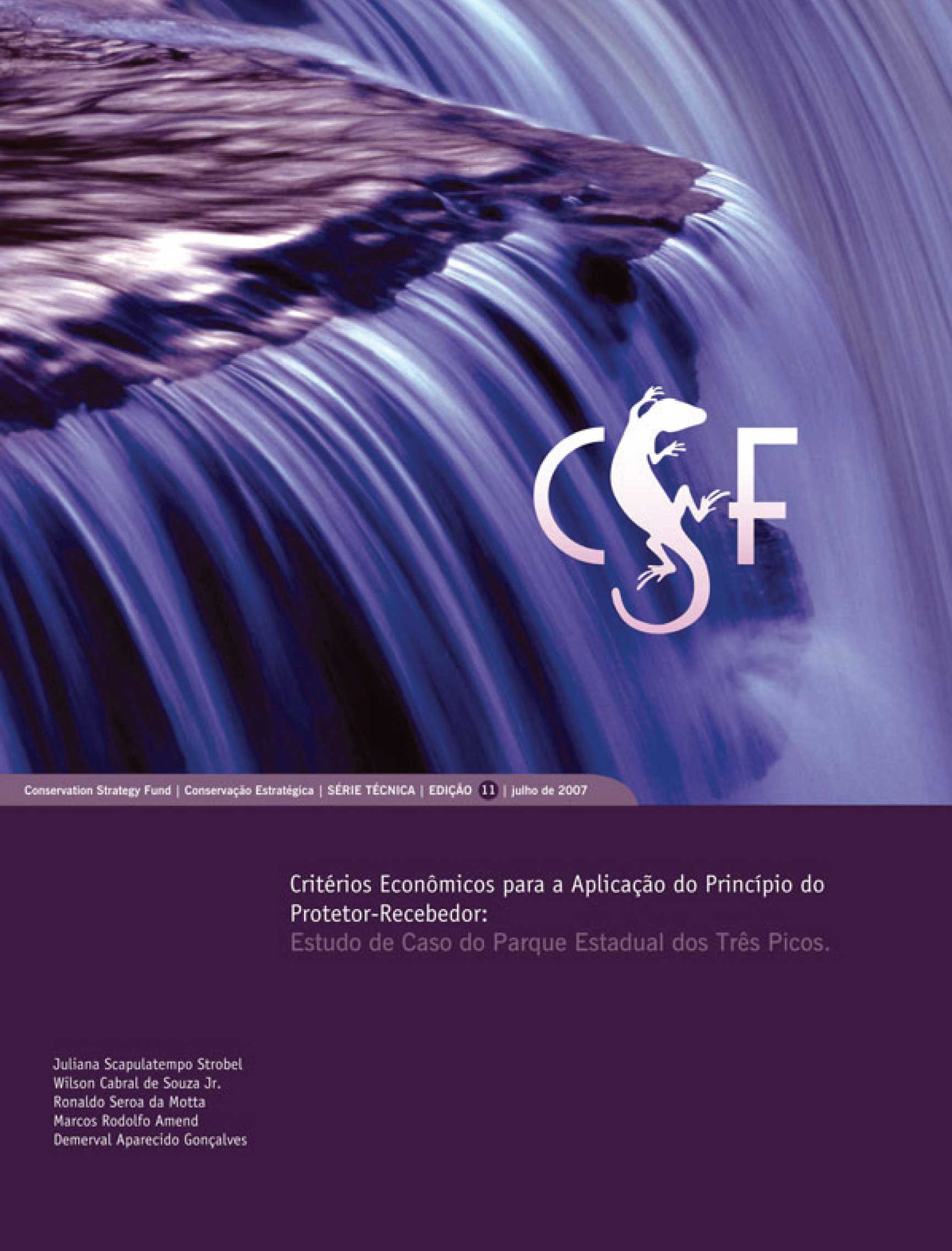 Front cover of report showing close up of water fall
