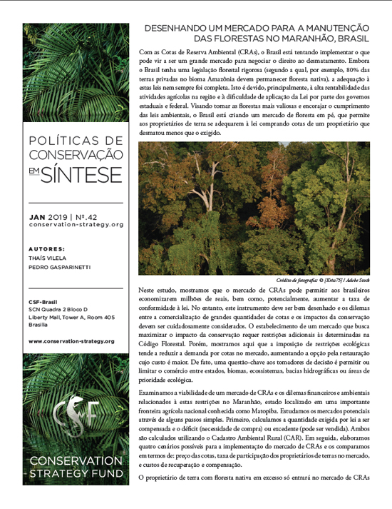 Promovendo a implementação do Código Florestal para preservar a biodiversidade brasileira 