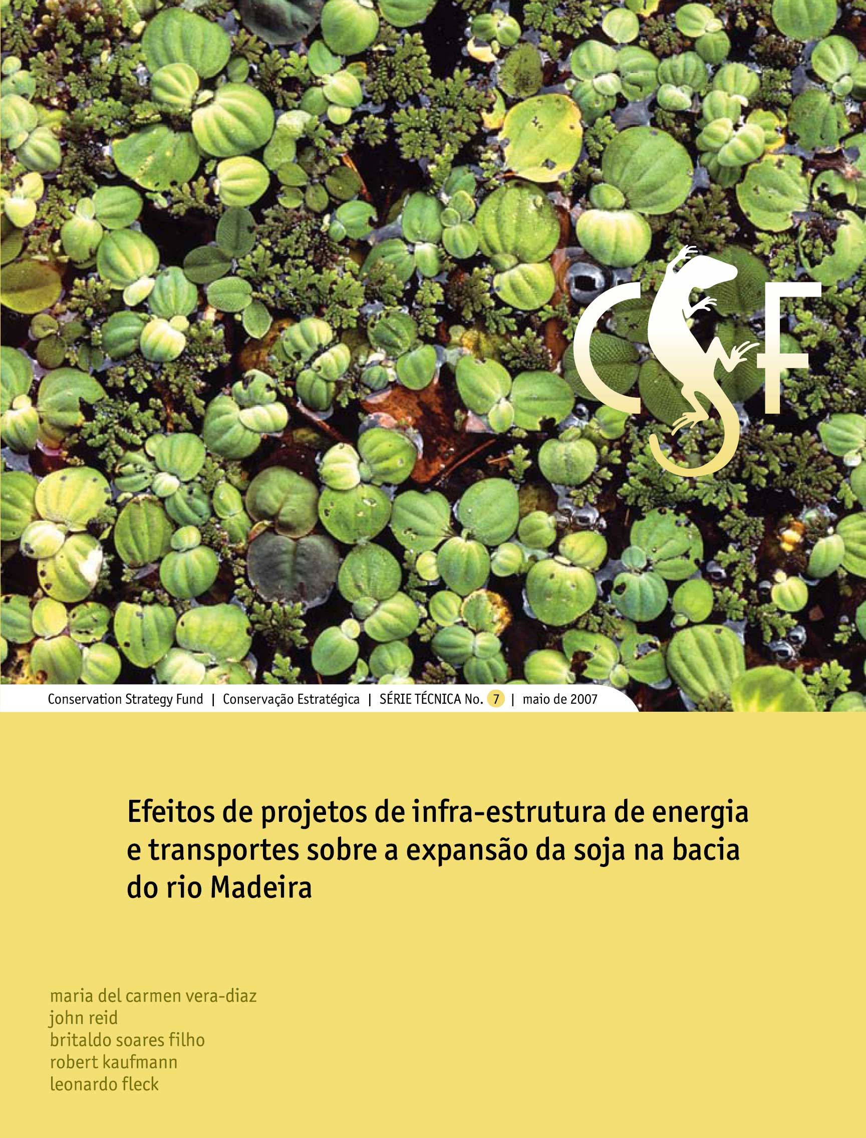 Front cover of report with photo of floating plants