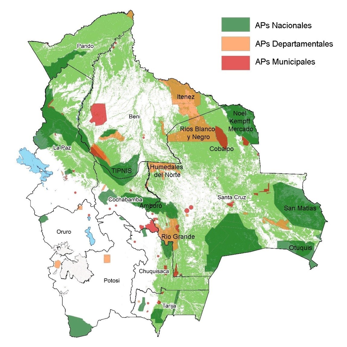 Fuente: Elaboración de los autores basada en información publicada por SERNAP (2015a, 2015b, 2015c).